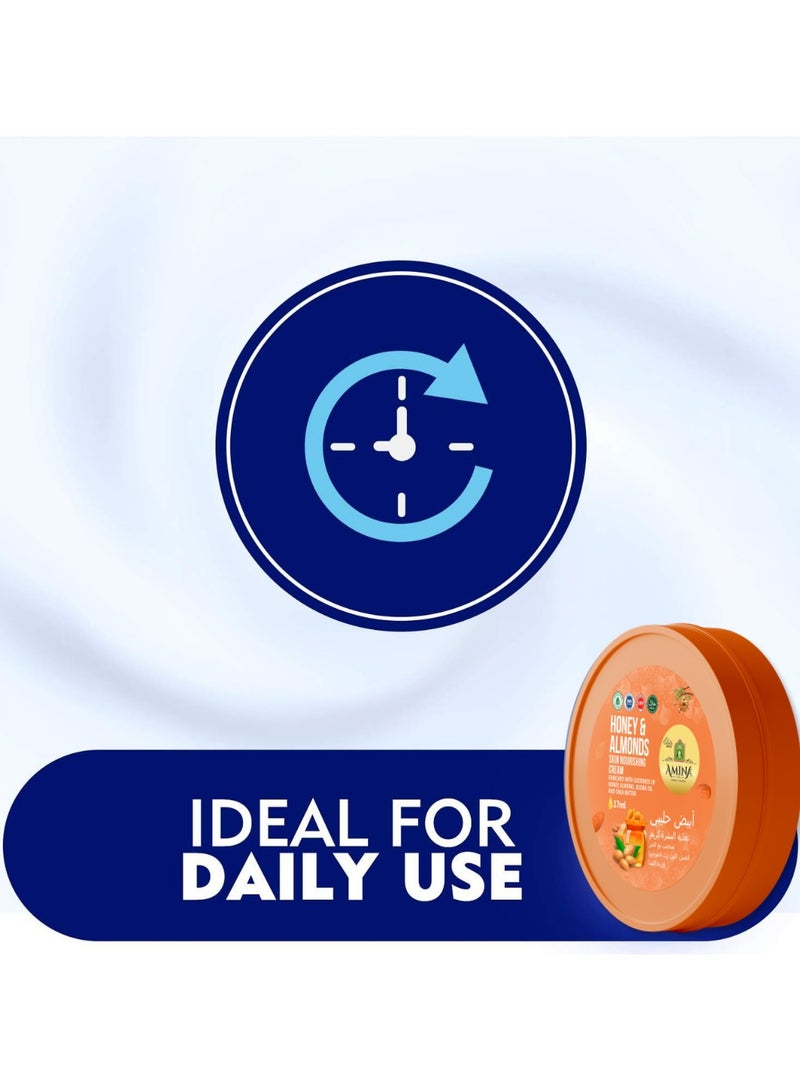 Amina Honey & Almond Moisturizing Cream with a lightweight, nourishing formula, Beauty cream, for soft smooth skin, 17 ml (Pack of 24) - Image 2