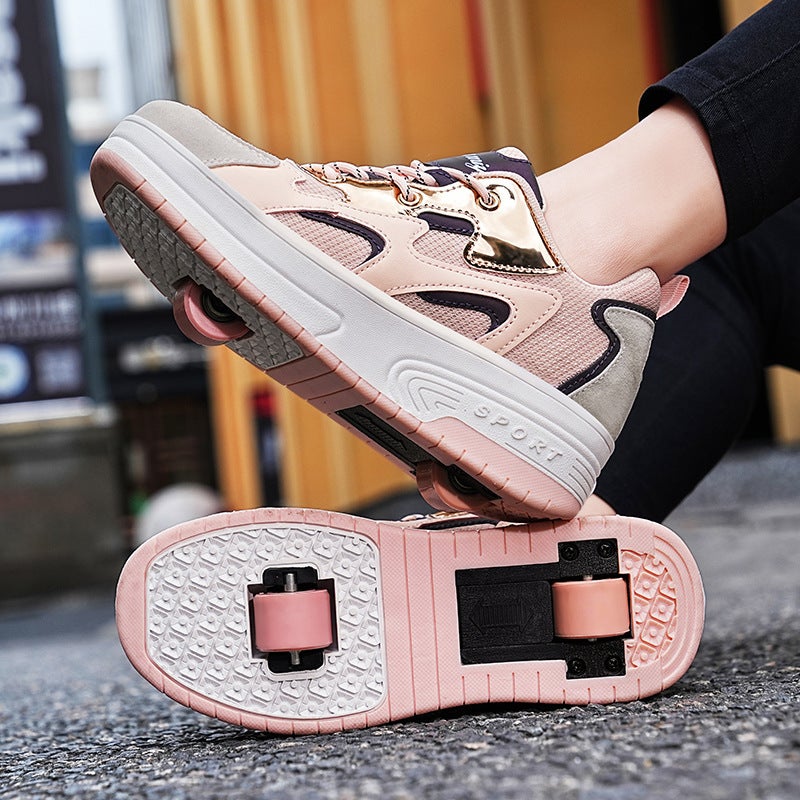 Children'S Roller Shoes With Wheels For Boys And Girls, Detachable Adult Roller Skates For Students - Image 2
