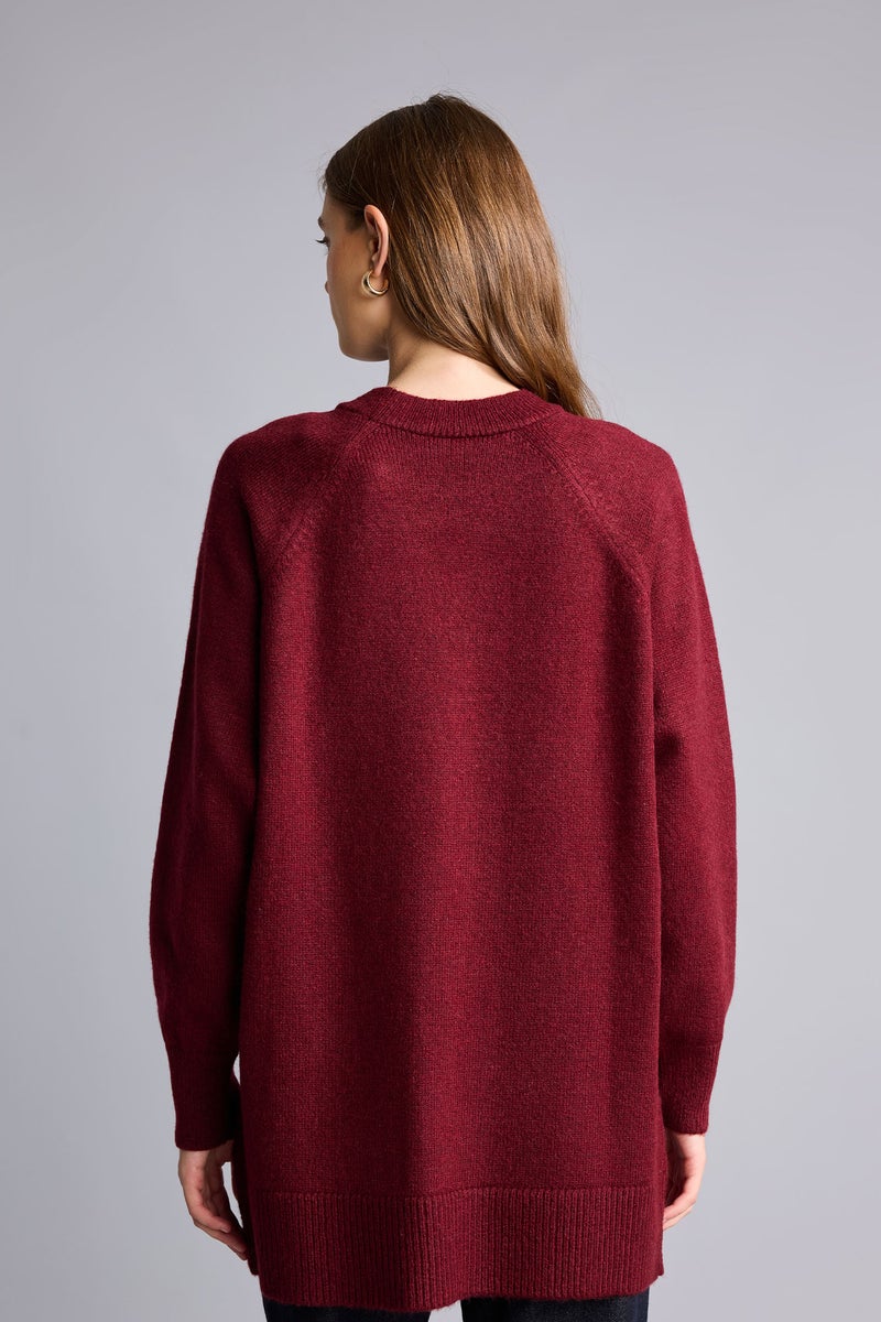 DeFacto Red Woman Relax Fit Crew Neck Long Sleeve Knit Tunic Casual - Image 5