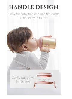 Baby Care Baby feeding Bottle with 13° Incline Nipple Design, Baby Milk Bottle Anti-Colic Learner Cup with Handle, BPA-Free, Easy to Feed, Multi-Use Baby Bottle Blue 300ml  - Image 3
