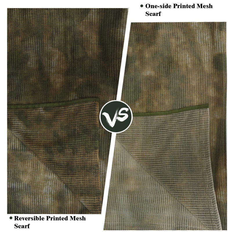 HYOUT Tactical Military Neck Scarves Reversible Woodland Camo Scarf Sniper Veil Desert Shemagh for Wargame Outdoor Sports - Image 4