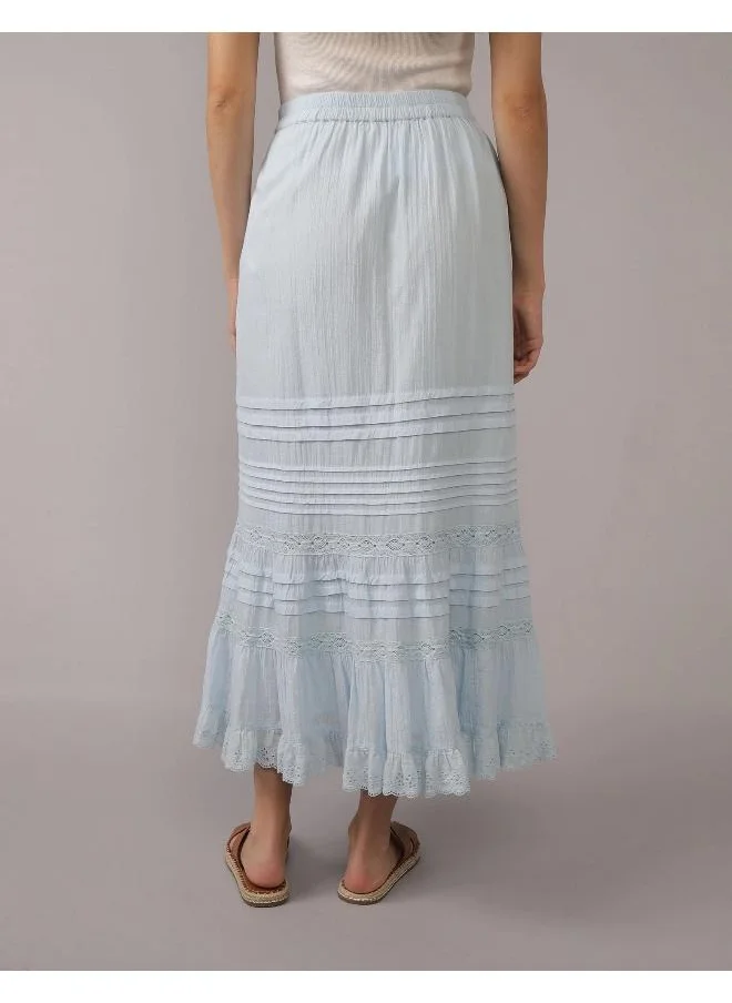 American Eagle AE High-Waisted Lace Maxi Skirt