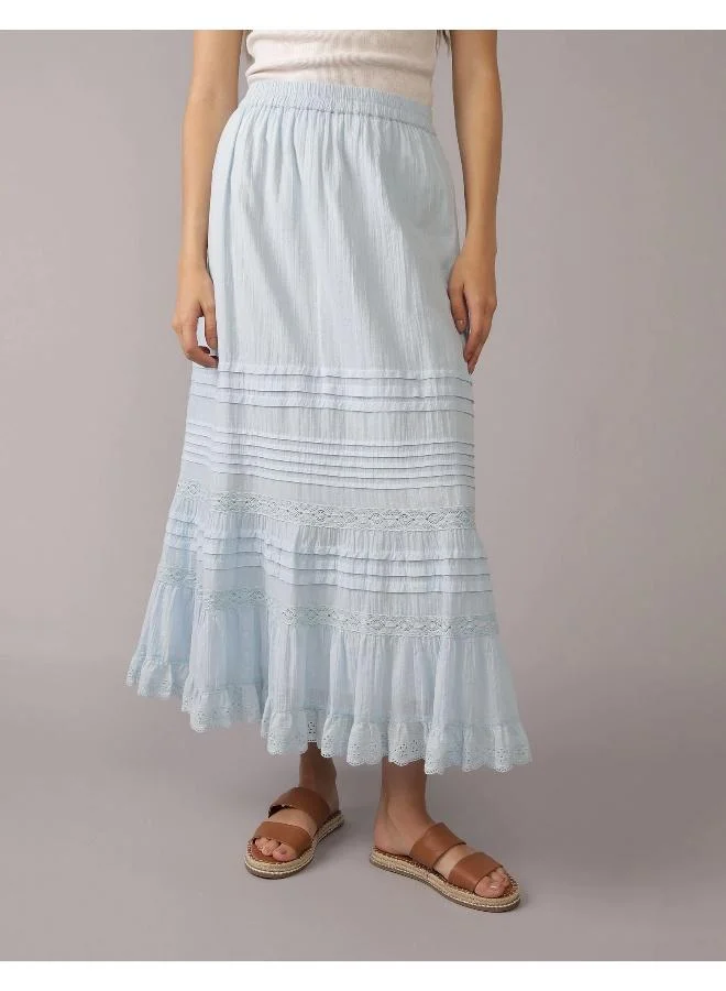 American Eagle AE High-Waisted Lace Maxi Skirt