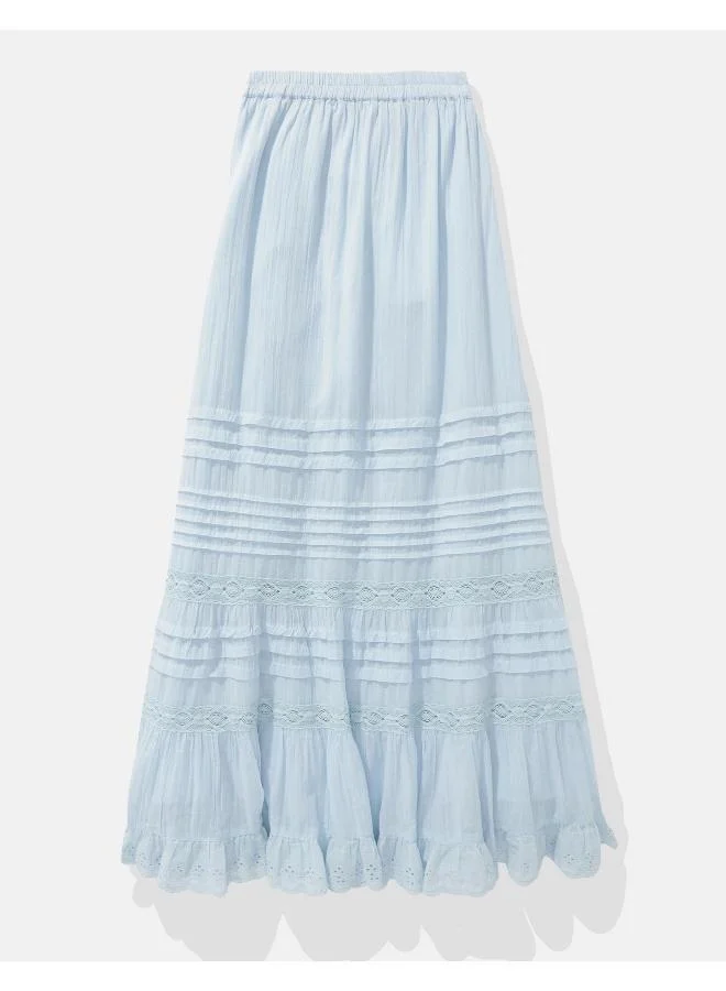 American Eagle AE High-Waisted Lace Maxi Skirt