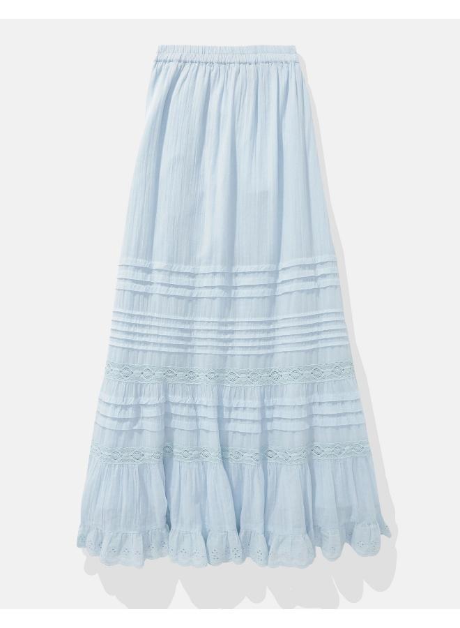 American Eagle AE High-Waisted Lace Maxi Skirt - Image 3