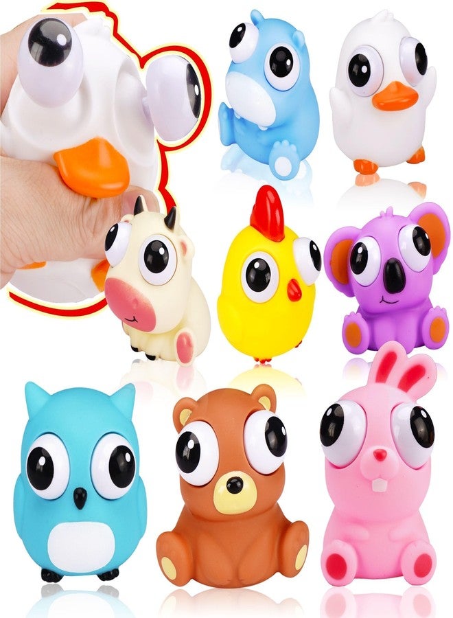 Sepco Animal Squeeze Toys with Pop Out Eyes Eye Popping Stress Relief Toy Balls Fun Fidget Gagdets for Kids Birthday Party Favors 8 Pack - Image 3