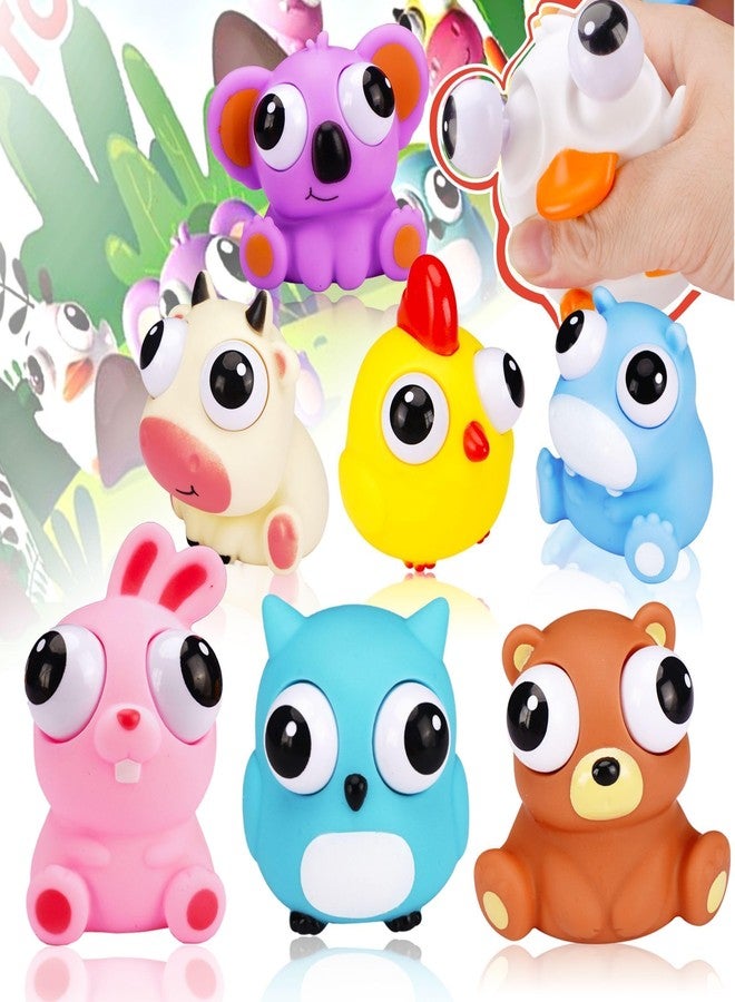 Sepco Animal Squeeze Toys with Pop Out Eyes Eye Popping Stress Relief Toy Balls Fun Fidget Gagdets for Kids Birthday Party Favors 8 Pack - Image 2