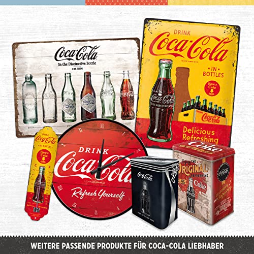Nostalgic Art Nostalgic-Art Coca-Cola Analogue Thermometer - in Bottles Yellow - Gift Idea for Coke Lovers, Metal, Vintage Design, 6.5 x 28 cm - Image 3