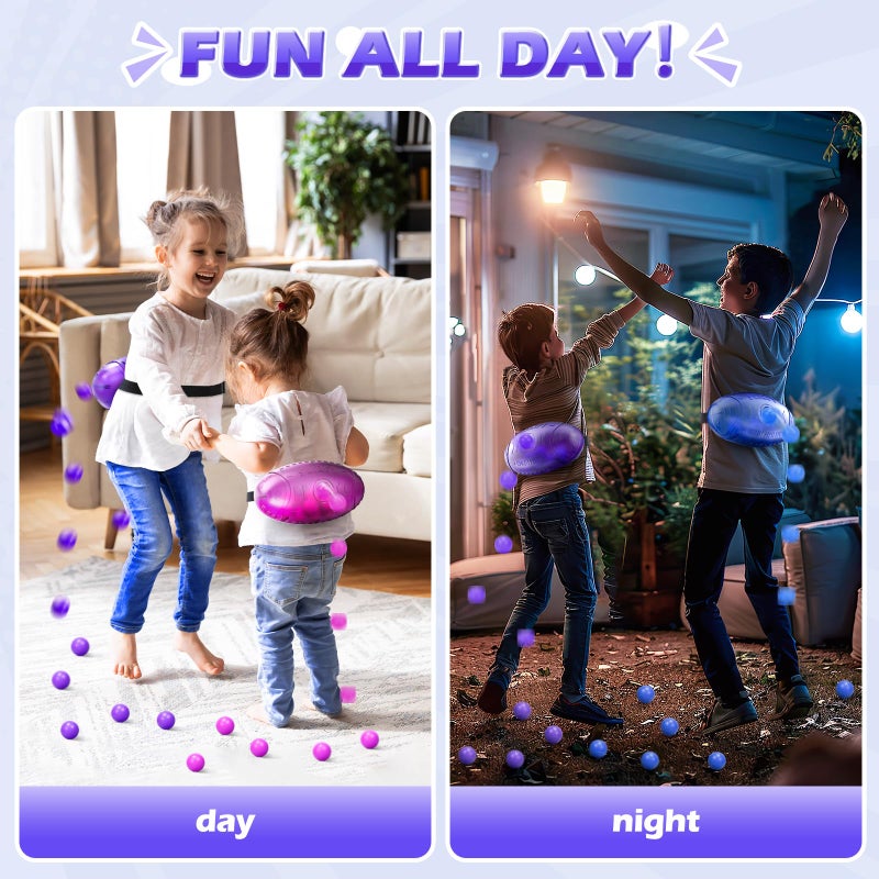 Skirfy Outdoor Party Games for Kids Adults, Translucent 3 Pack Shaking Ball Toy with 60 Balls, Birthday Outdoor Indoor Toys, Family Carnival Birthday Carvinal Game for Boy Girl Age 4-12 - Image 2