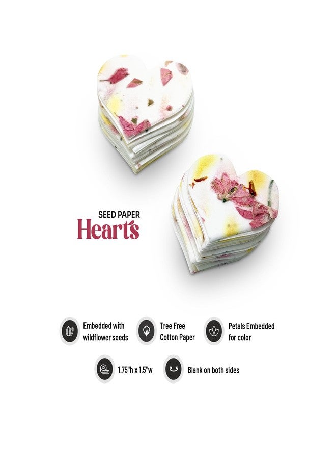 Seed Bloom Heart Seed Paper - 50pcs Small Pink & Yellow Plantable Wildflower, Writable & Plantable Gift for Moms, Plant Lover, & Teachers, Ideal for Weddings, Baby Shower, Memorial, & Celebrations - Image 4
