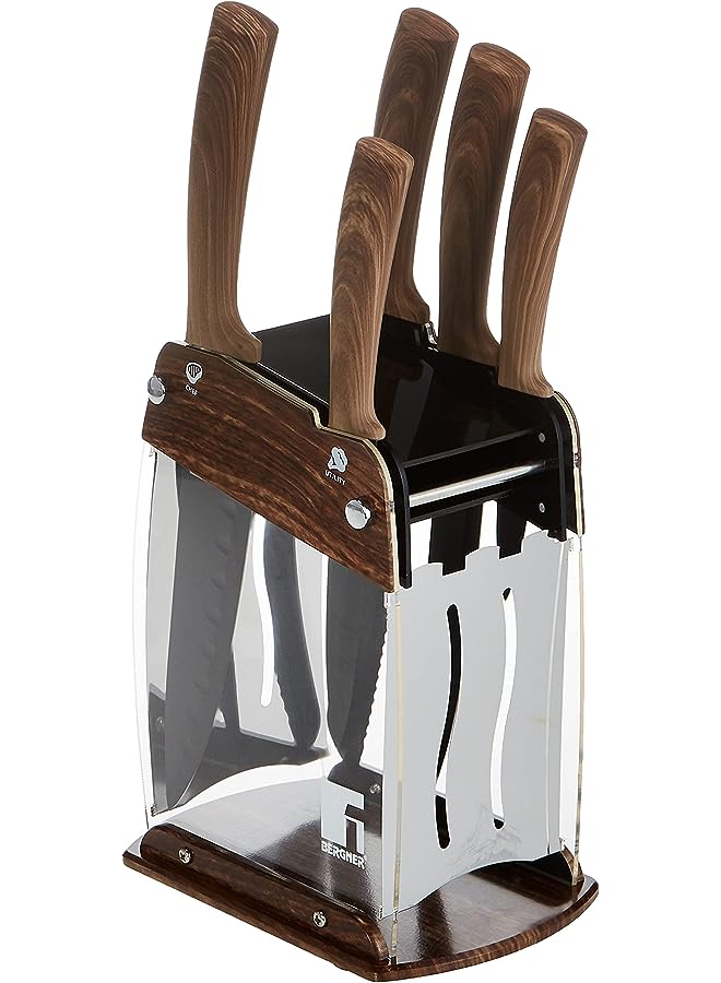 BERGNER Moncayo 6 Pcs Knife Set, Stainless Steel, Brown, BG9078mm - Image 1