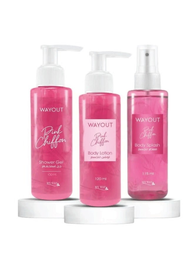 My Way My Way Care Set For Softness And Fragrance Of The Body, 3 pieces: lotion, shower, and splash