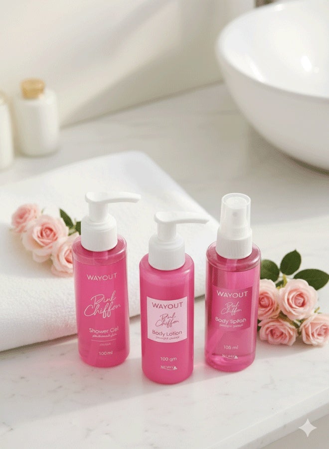 مجموعه العنايه لنعومه وتعطير الجسم ماى واى 3 قطع لوشن وشاور ومعطر - Image 3