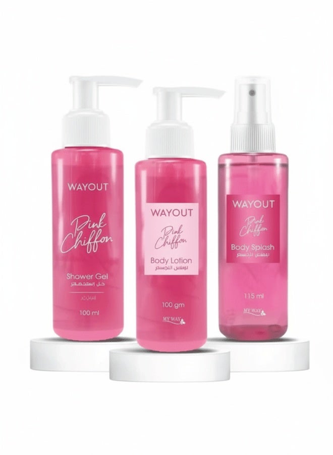 مجموعه العنايه لنعومه وتعطير الجسم ماى واى 3 قطع لوشن وشاور ومعطر - Image 1