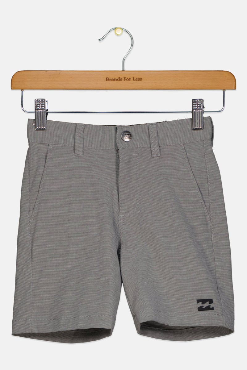 Billabong Toddlers Boy Brand Logo Basic Shorts, Light Grey - Image 1