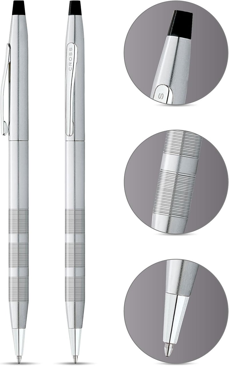 Cross Classic Century Satin Chrome Ballpoint Pen - Smooth Writing Instrument - Image 2