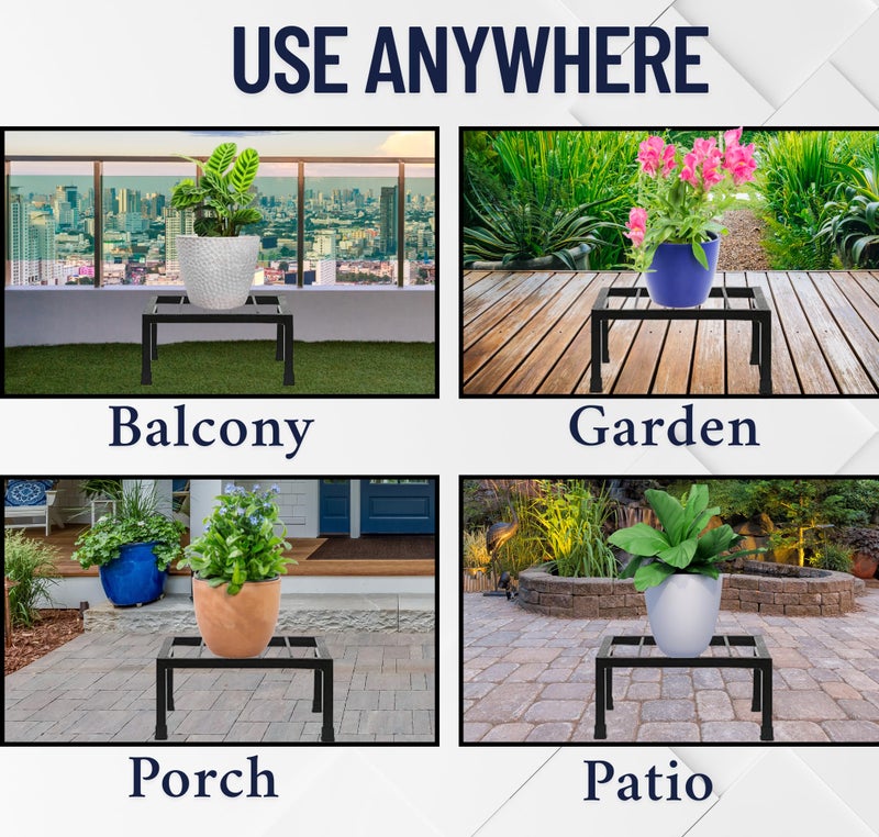 Niyara || Metal Planter Stand || Plant Stand for Pots|| Outdoor Plant Stand (Square Stand Set of 4) - Image 3