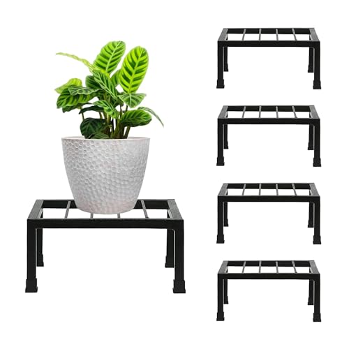 Niyara || Metal Planter Stand || Plant Stand for Pots|| Outdoor Plant Stand (Square Stand Set of 4) - Image 1