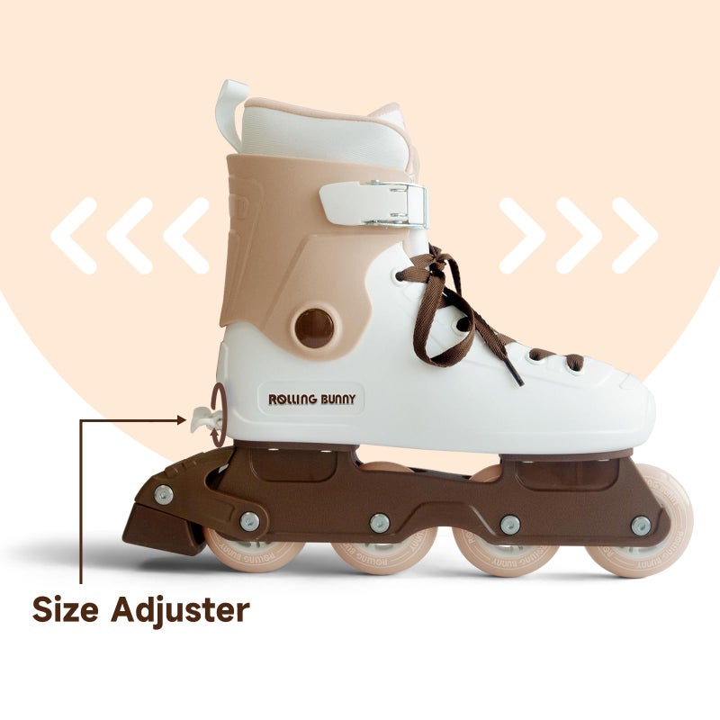 RollingBunny Inline Skates for Women - Adjustable Size Roller Blades for Adult Female, Hard Shell ABEC-7, Smooth and Comfortable - Image 3