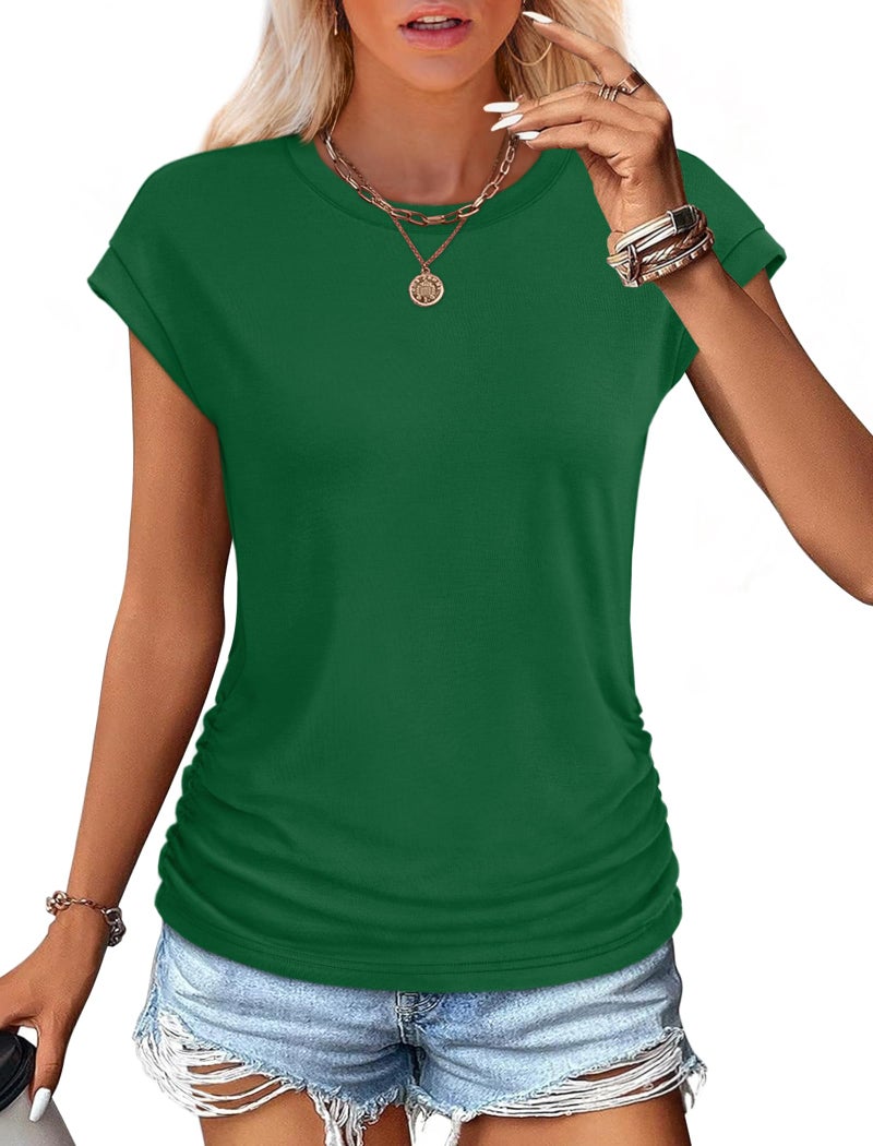 SAMPEEL Tops for Women Trendy Summer Outfits St Patricks Day Shirt Spring Clothes Fashion 2026 Green L - Image 2