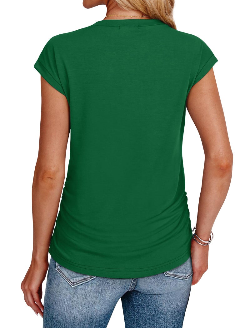 SAMPEEL Tops for Women Trendy Summer Outfits St Patricks Day Shirt Spring Clothes Fashion 2026 Green L - Image 5