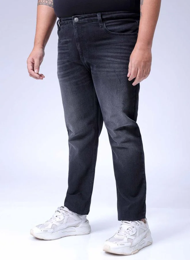 هاردسودا Men Plus Size Slim Fit Solid Mid-Rise Stretchable Jeans