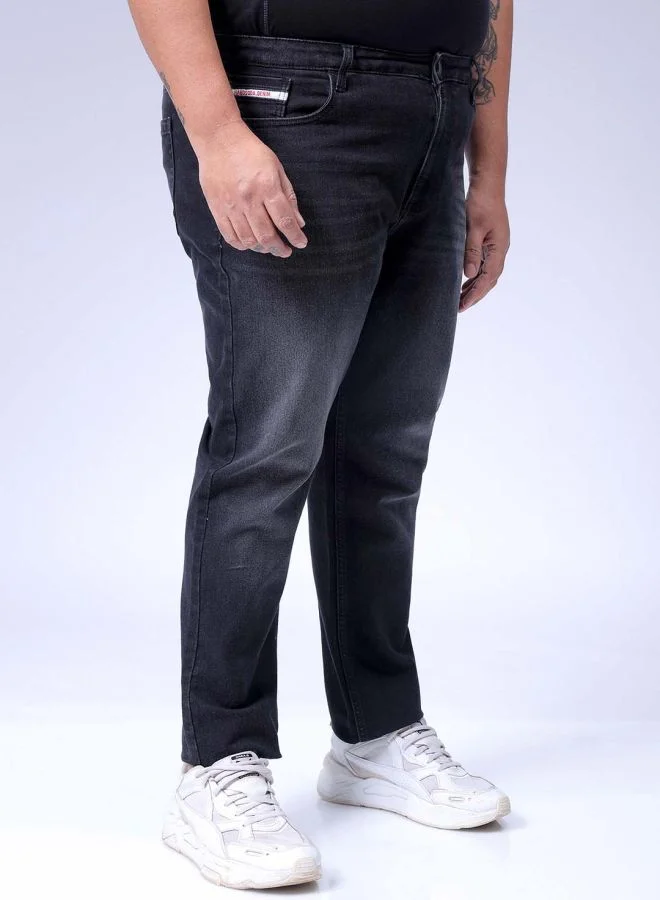 هاردسودا Men Plus Size Slim Fit Solid Mid-Rise Stretchable Jeans