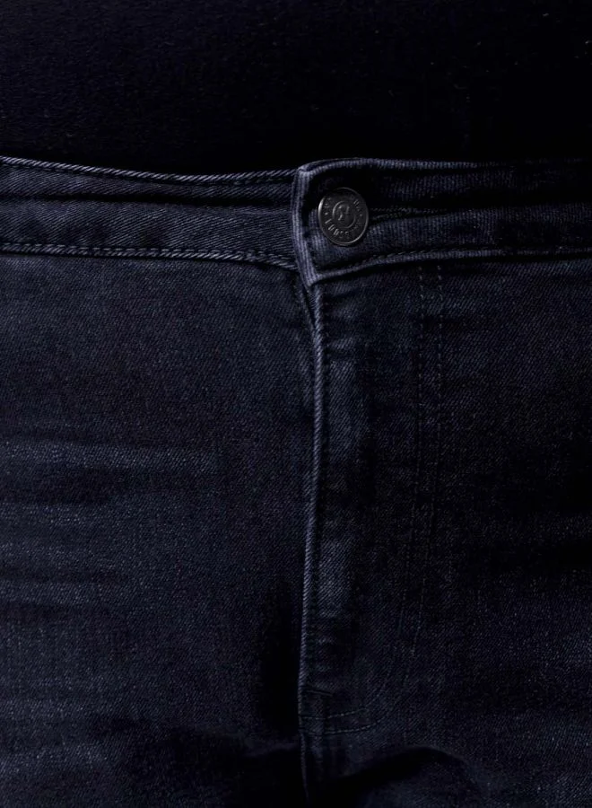 هاردسودا Men Plus Size Slim Fit Solid Mid-Rise Stretchable Jeans