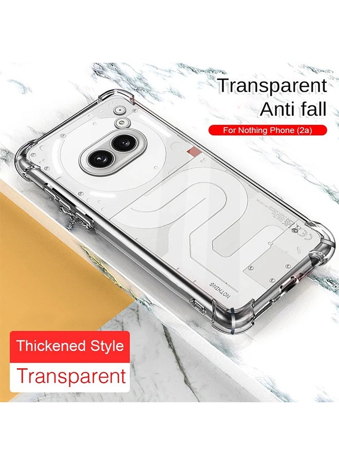 Generic For Nothing Phone (2a) Clear Phone Case with Camera Protection Transparent Reinforced Corner Bumper Thin Slim Soft TPU Cover Shockproof Protective Shell  - Image 2