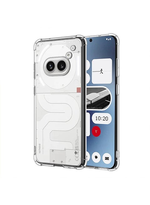 For Nothing Phone (2a) Clear Phone Case with Camera Protection Transparent Reinforced Corner Bumper Thin Slim Soft TPU Cover Shockproof Protective Shell