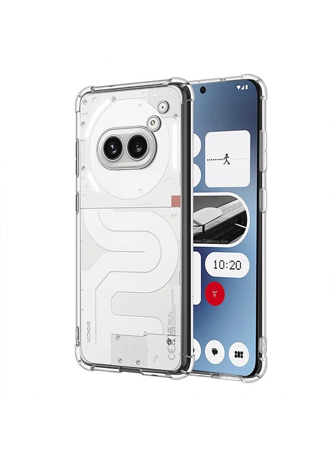 Generic For Nothing Phone (2a) Clear Phone Case with Camera Protection Transparent Reinforced Corner Bumper Thin Slim Soft TPU Cover Shockproof Protective Shell  - Image 1