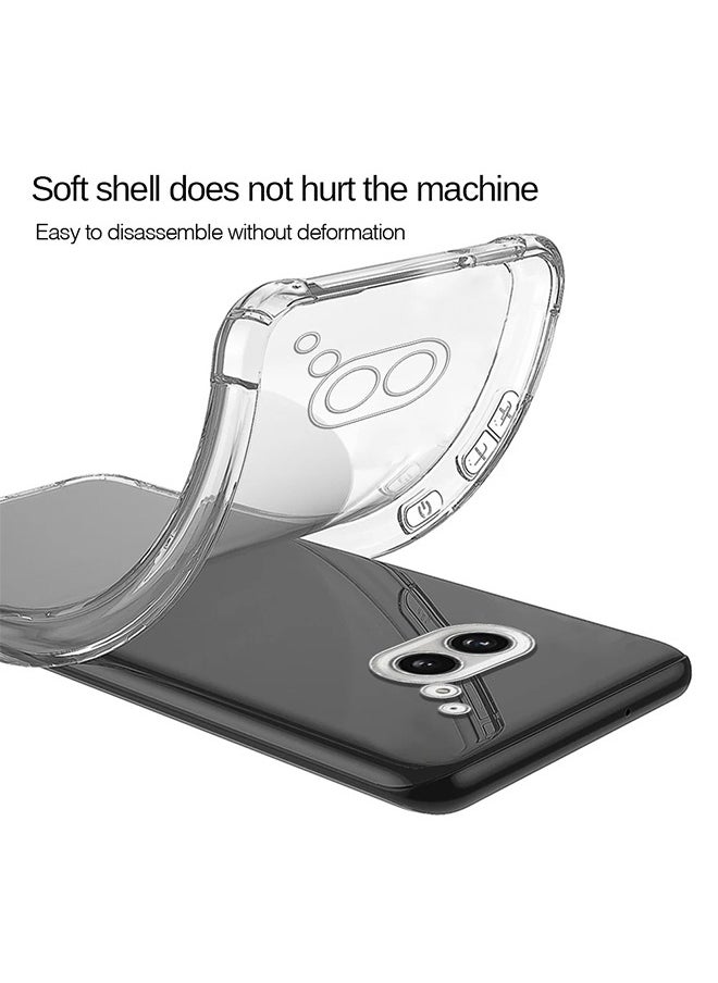 Generic For Nothing Phone (2a) Clear Phone Case with Camera Protection Transparent Reinforced Corner Bumper Thin Slim Soft TPU Cover Shockproof Protective Shell  - Image 4