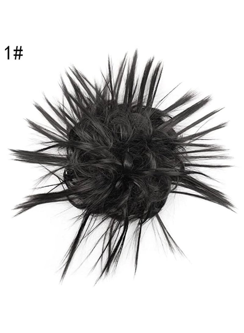 Estelle Messy Cocktail Bun hair bun hair bang hair extension elastic hair ban Hair Piece Hair Tousled Updo Hair Extensions Hairpiece Synthetic Hair Extensions Scrunchies Hairpiece for Women #1 - Image 2