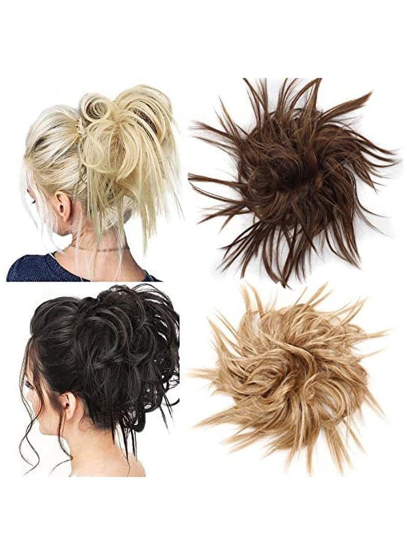 Estelle Messy Cocktail Bun hair bun hair bang hair extension elastic hair ban Hair Piece Hair Tousled Updo Hair Extensions Hairpiece Synthetic Hair Extensions Scrunchies Hairpiece for Women #1 - Image 4