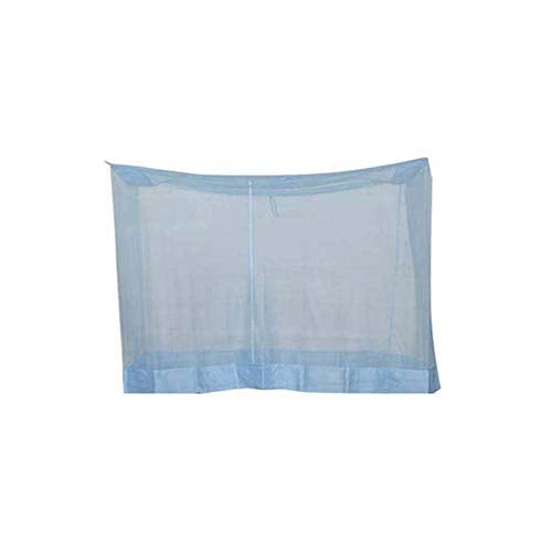 ANS Cotton Mix Mosquito Net for Single Bed 3.5 x 6.5 ft, 5ft Height, Blue Color, Pure Cotton Border Top & Bottom, Breathable & Allergy-Free, Washable & Durable Net for Daily Use - Image 4