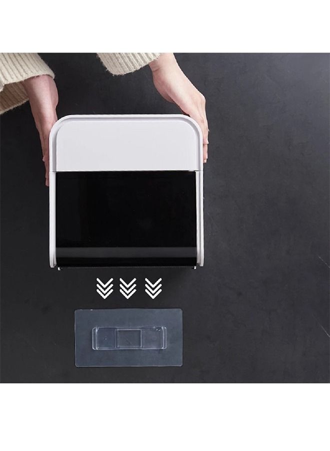 Sharpdo Punch-free Bathroom Waterproof Tissue Box Wall Hanging Bathroom Roll Paper Box Drawer Type Household Tissue Storage Box - Image 4