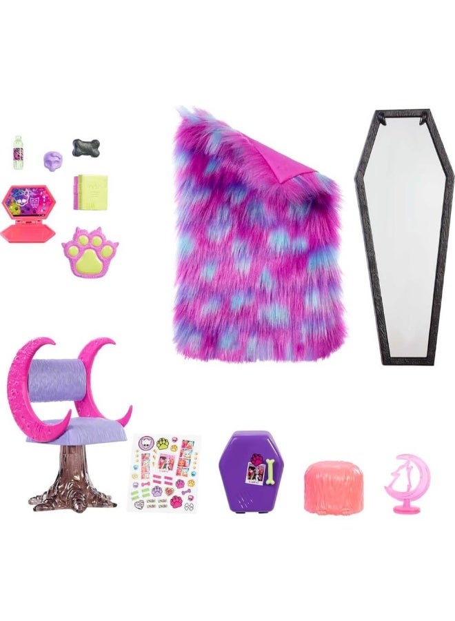 MONSTER HIGH مجموعة ألعاب غرفة كلودين وولف - Image 2