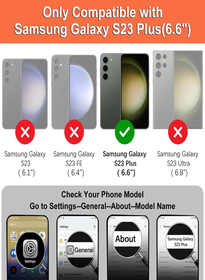 iCoverCase Compatible with Samsung Galaxy S23 Plus Case with Card Holder, S23 Plus Wallet Case for Women Men [RFID Blocking] PU Leather Protective Phone Case for S23 Plus 5G (Black Leopard) - Image 2