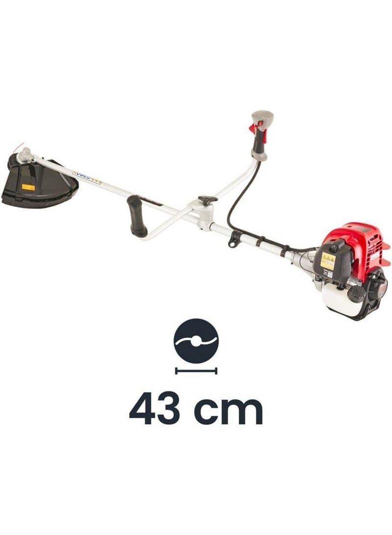 Stiga Mountfield Stiga 50cc 4-Stroke Petrol Engine Brush Cutter BC-450 HD with Straight Shaft, Double Bike-Style Handle, and 45 cm Cutting Width. Made in Italy. - Image 5