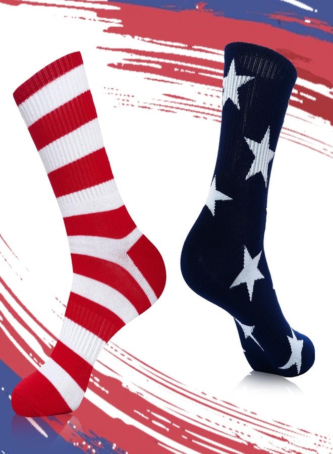 سي ان او ام جي جوارب cnomg بثلاثة أزواج من جوارب العلم الأمريكي للرجال والنساء، هدايا يوم الحرية الوطني، مزينة بالنجوم والخطوط، جوارب مثالية لحفلات الزفاف ورفقاء العريس - Image 2