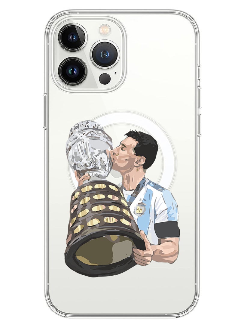 Theodor Magnetic Case for iPhone 14 Pro Max 6.7-inch Compatible with MagSafe Wireless Charging, Shockproof Phone Bumper Cover Messi - Image 1