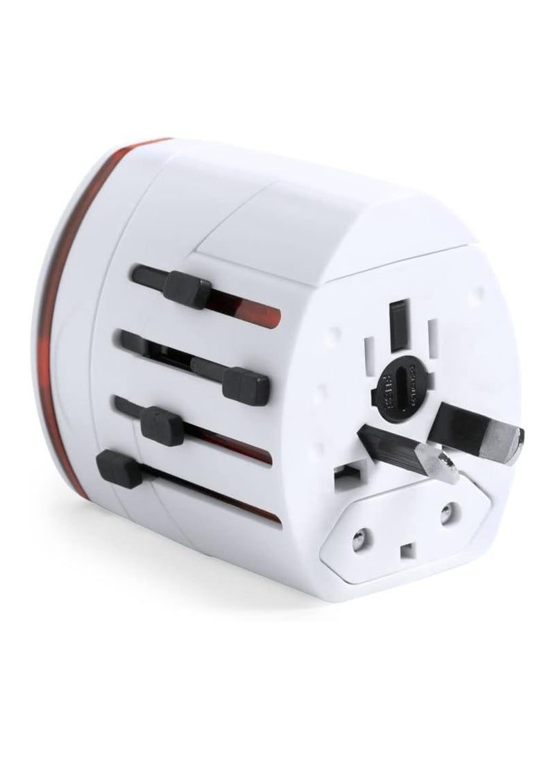 توشيونيكس محول سفر دولي شامل مع منفذي USB مزدوجين، شاحن بمقبس متوافق عالميًا مع حماية من زيادة التيار، محول طاقة متعدد البلدان لأوروبا والمملكة المتحدة والولايات المتحدة وآسيا وأستراليا - Image 4