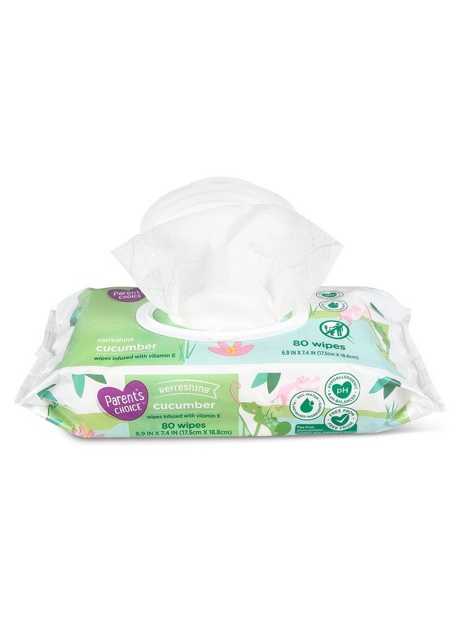 Parent's Choice Baby Wipes Value Pack Cucumber 240 Count - Image 1