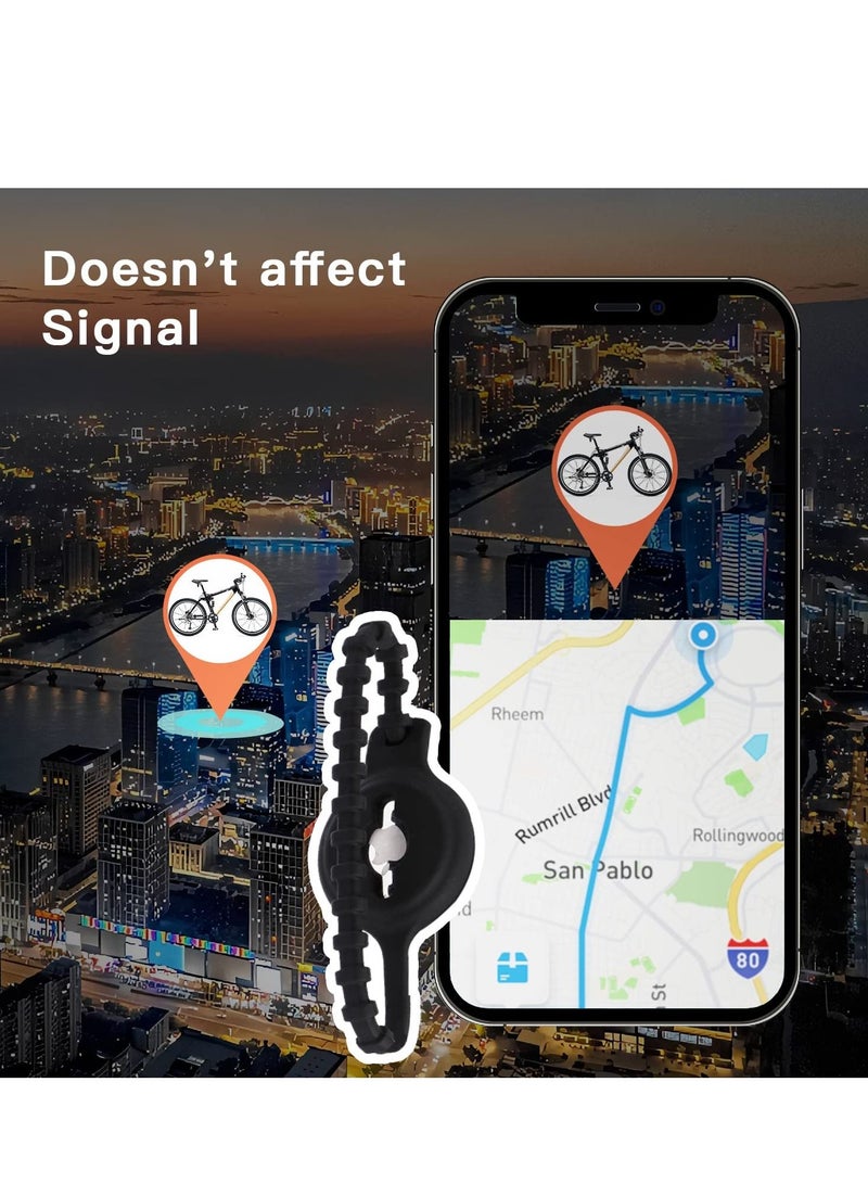 SYOSI Airtag Bike Mount, Bicycle Mount Holder for Airtag Hidden Under Seat, Bike Gps Tracker Anti Theft Case Compatible with Airtag, 2 Pack Loop Airtag Holder for Luggage, Bike, Scooter - Image 3