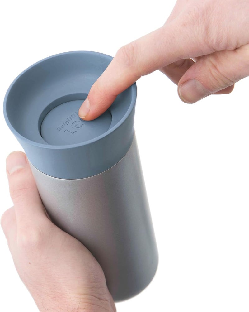 BergHOFF Leo Stainless-Steel Thermal Mug - Blue - 330ml / 11.15 Fl oz - Image 1