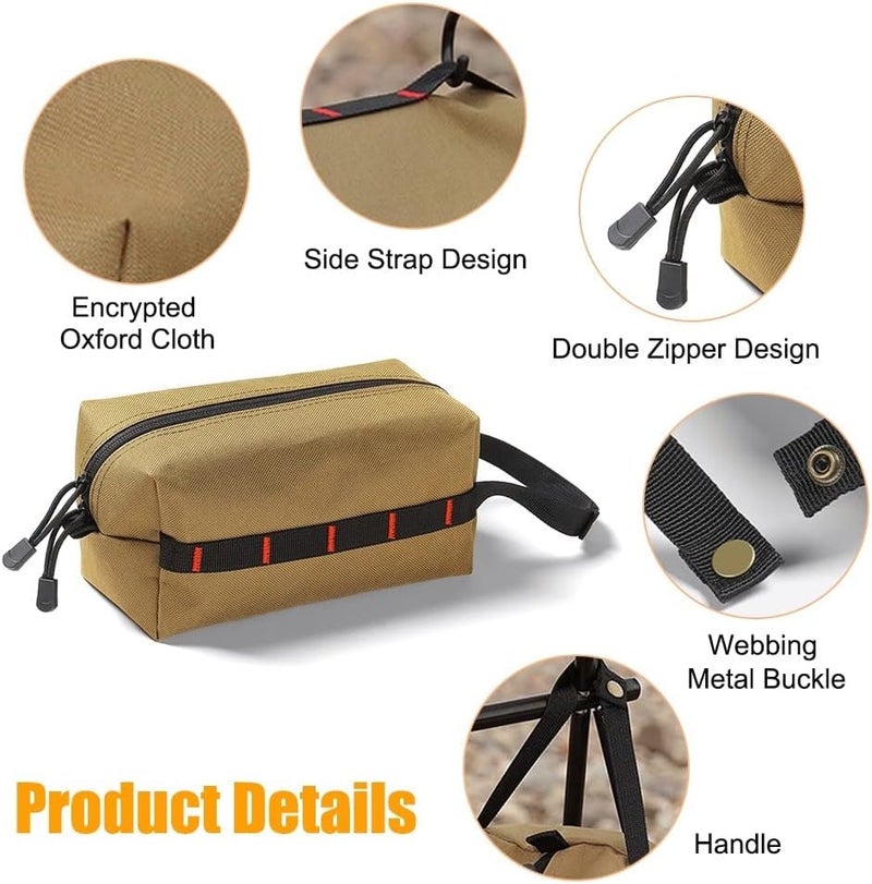 DONGKER Camping Tissue BoxWaterproof Tissue Box Dispenser Double Zipper Design with 12 Hanging Holes for Outdoor Camping - Image 2