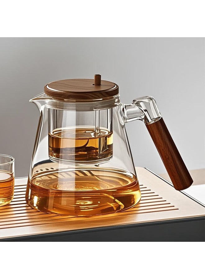 Yihutea Tea Infuser Pot, Elegant Cup, Tea-water Separation, Quick Cup, Thickened Heat-resistant Glass, Large Capacity, Press-type Filter Tea Set - Image 1