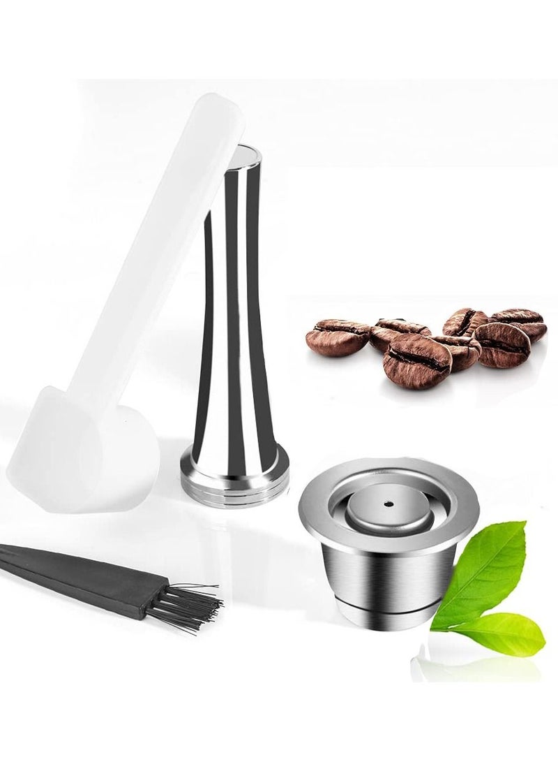 NIBEMINENT Reusable Coffee Capsule, Refillable Pod Stainless Steel, Espresso Pods Refill Kit, Compatible With Nespresso Original Line Only - Image 1
