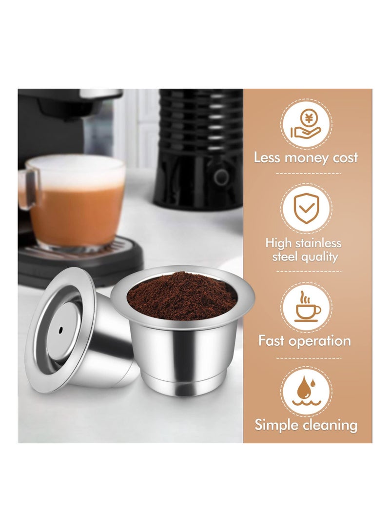 NIBEMINENT Reusable Coffee Capsule, Refillable Pod Stainless Steel, Espresso Pods Refill Kit, Compatible With Nespresso Original Line Only - Image 4