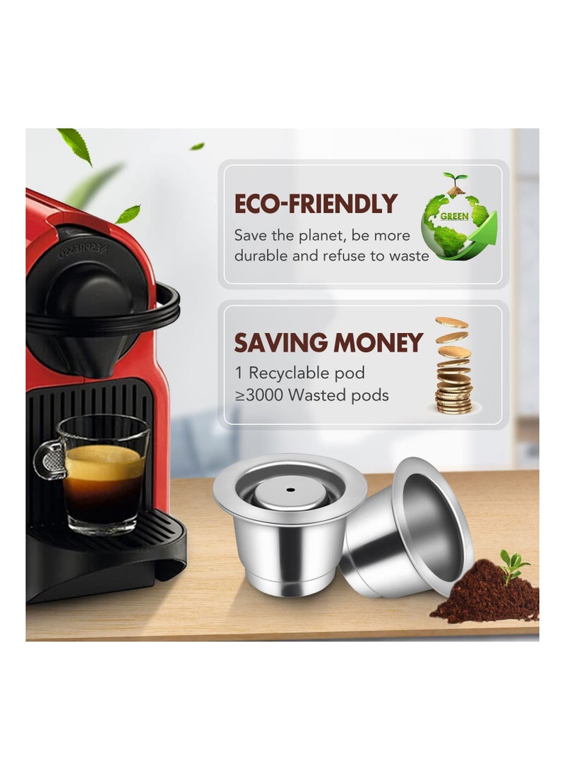 NIBEMINENT Reusable Coffee Capsule, Refillable Pod Stainless Steel, Espresso Pods Refill Kit, Compatible With Nespresso Original Line Only - Image 5